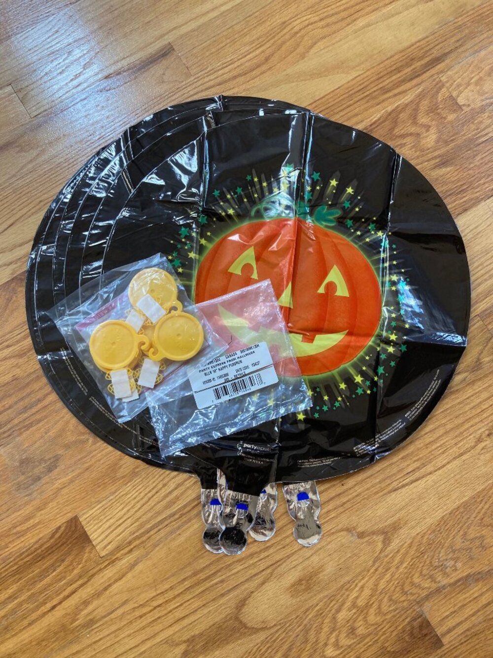 Bundle of 5 Halloween Foil Balloons w/ Weights